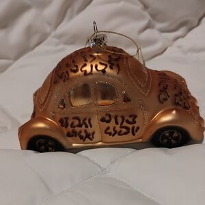 VW Beetle/Bug Leopard Print Ornament 4 1/2" Long x 2" High